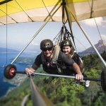 Hang-gliding child